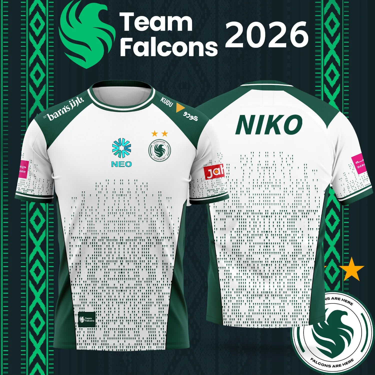 Esports Gaming T Shirt - Family Matching 2026 Team Falcons NIKO