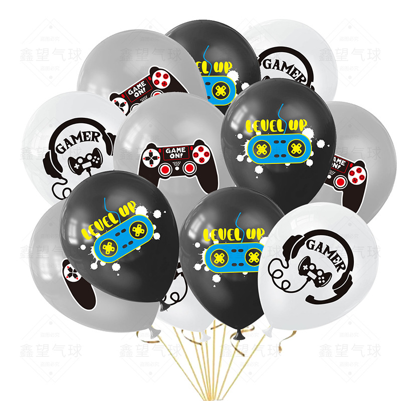 Esports Gaming Controller - 10/30Pcs Black White Play Game Balloons