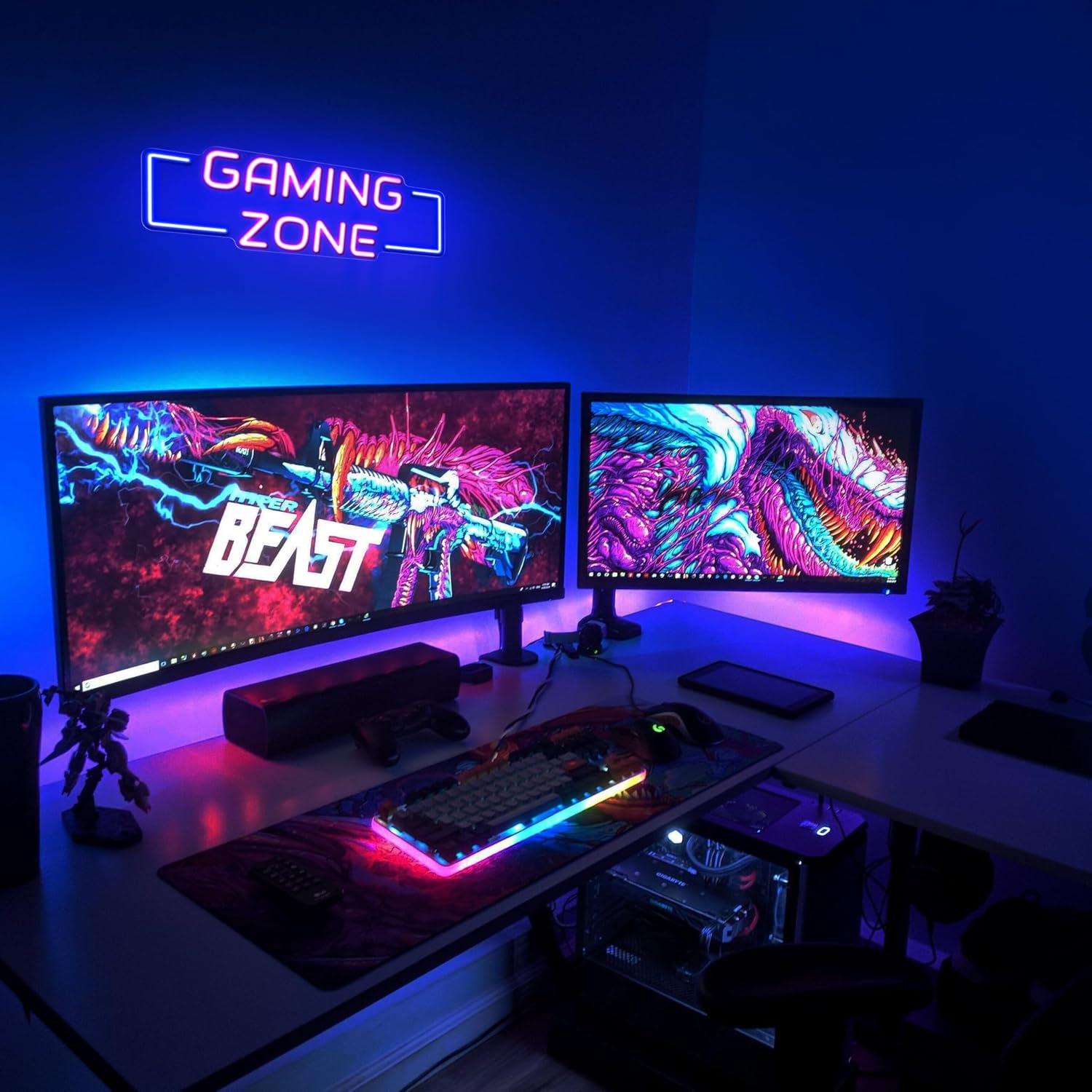 Gaming Zone Neon Sign USB LED  - Esports Gaming Zone 评论和价格