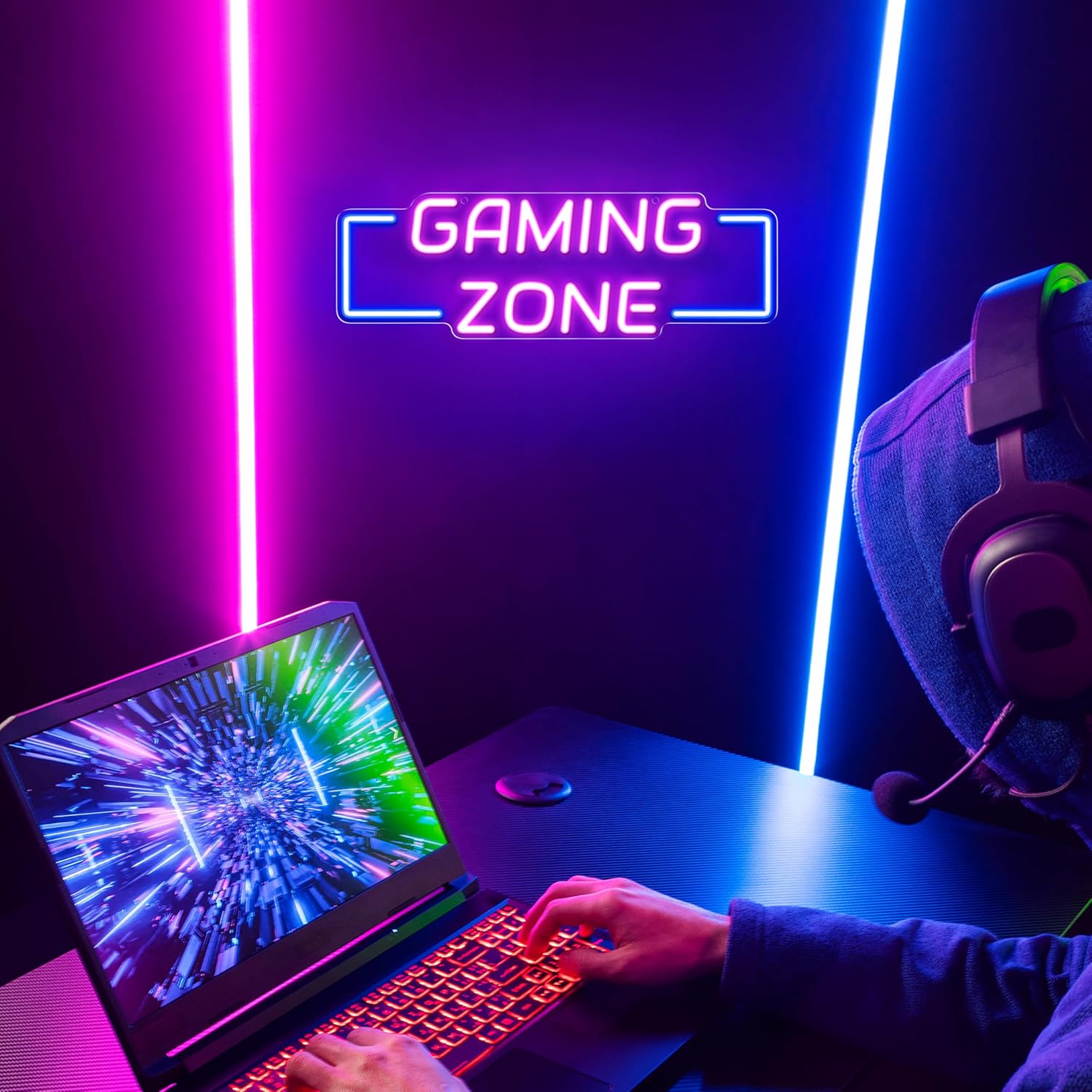 Gaming Zone Neon Sign USB LED  - Esports Gaming Zone 评论和价格