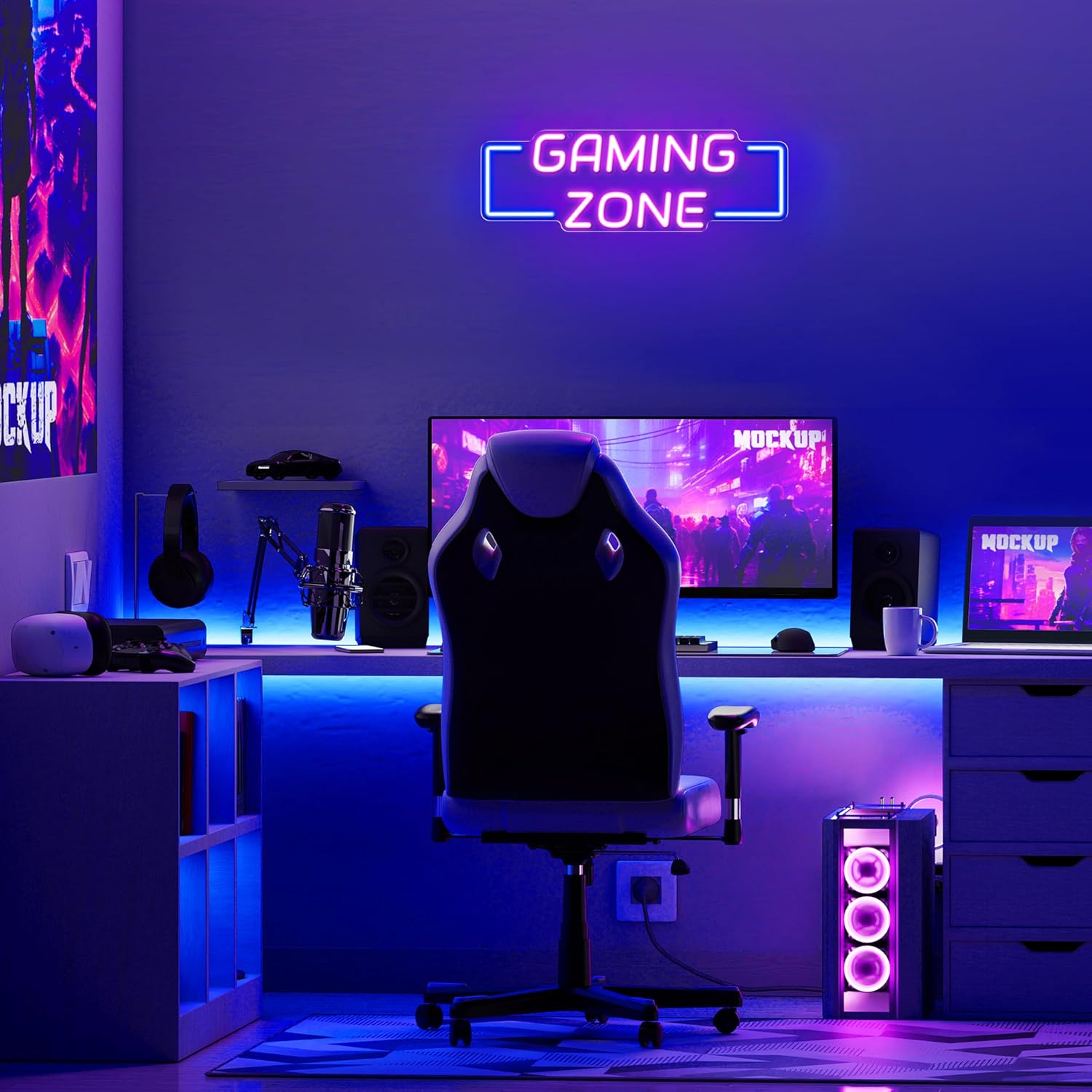 Gaming Zone Neon Sign USB LED  - Esports Gaming Zone 评论和价格