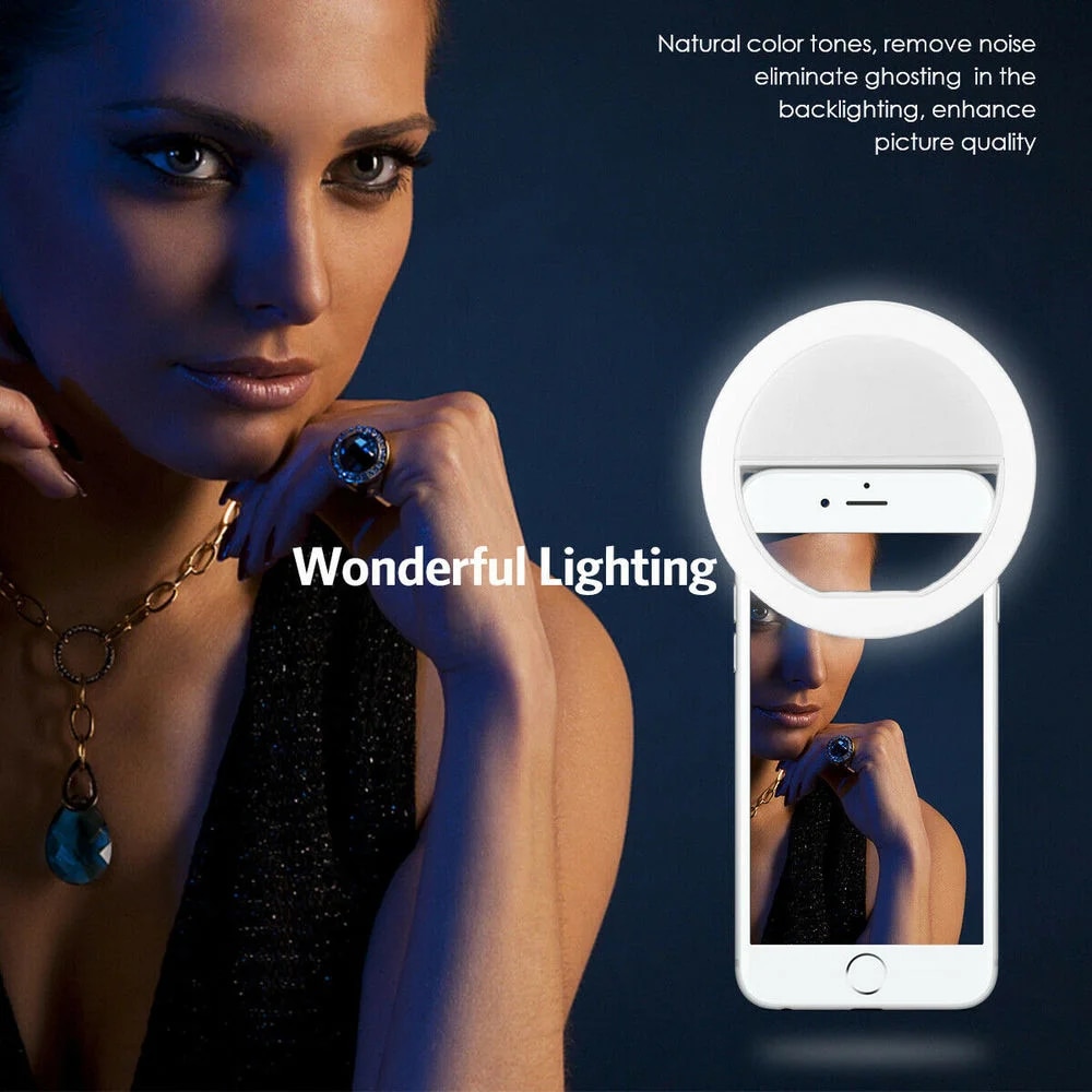 1pc USB Charge Cable LED Selfi - Webcam Ring Light 评论和价格