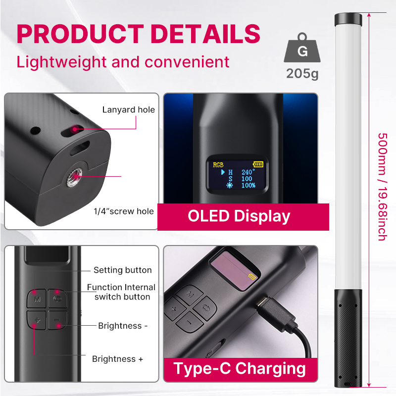 Ulanzi VL119 Handheld RGB Colo - Webcam Ring Light 评论和价格