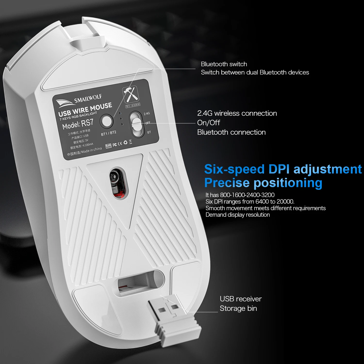 SMAILWOLF RS7 Gaming Mouse Blu - Esports Gaming Business 评论和价格