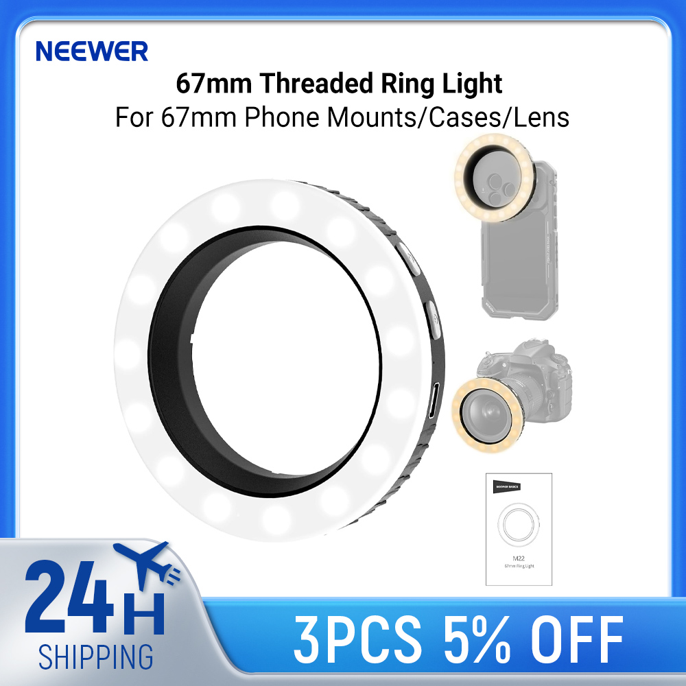 NEEWER Basics 67mm Threaded Ri - Webcam Ring Light 评论和价格
