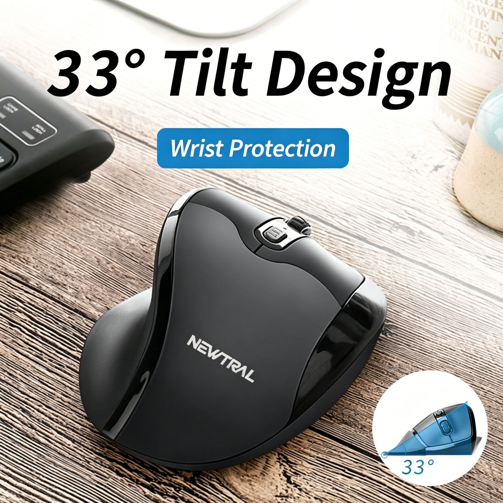 2.4GHz Wireless Vertical Ergon - Esports Gaming Mouse Weight Adjustable 评论和价格
